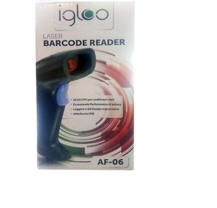 IGLOO LETTORE BARCODE SCANNER LASER USB AF-07