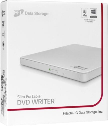 HITACHI LG MASTERIZZATORE DVD ESTERNO BIANCO USB 2.0 GP57EW40 .