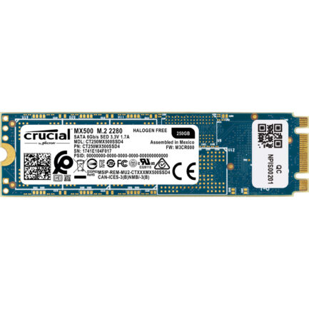 CRUCIAL SOLID STATE DRIVE SSD MX500 250GB  M.2 CT250MX500SSD4