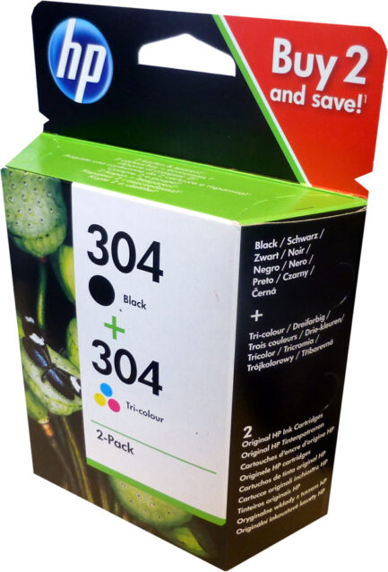 HP KIT CARTUCCE ORIGINALI 304 BLACK + 304 COLORE 3JB05AE