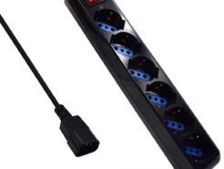 EWENT MULTIPRESA 6 POSTI CON INTERRUTTORE 10/16A ATTACCO UPS IEC EW3925