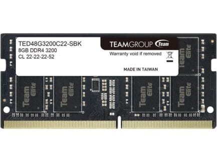 TEAM GROUP ELITE RAM SO-DDR4 8GB 3200MHZ TED48G3200C22-S01