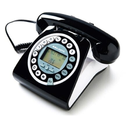 MAJESTIC TELEFONO FISSO VINTAGE CON DISPLAY MAX 252 NERO