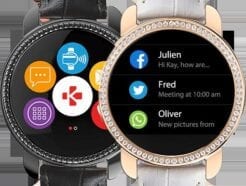 MYKRONOZ ZECIRCLE2 CON NFC E SENSORE CARDIOFREQUENZIMETRO NERO SWAROVSKI