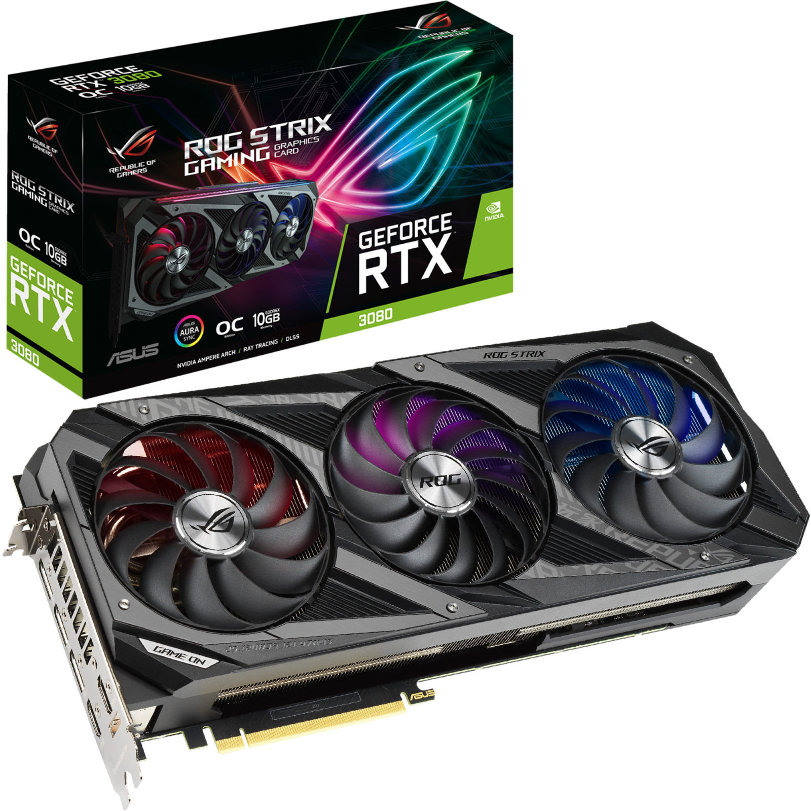 ASUS SCHEDA VIDEO NVIDIA GEFORCE ROG STRIX GAMING RTX 3080 10GB