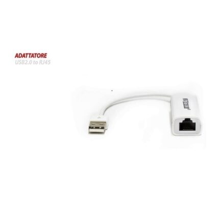 ADATTATORE  USB 2.0 TO LAN ETHERNET RJ45 480MBPS PLUG&PLAY - USB-LAN01