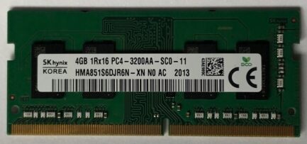 SKHYNIX RAM SO-DDR4 4GB 3200MHZ PC4-25600 HMA851S6CJR6N-XN