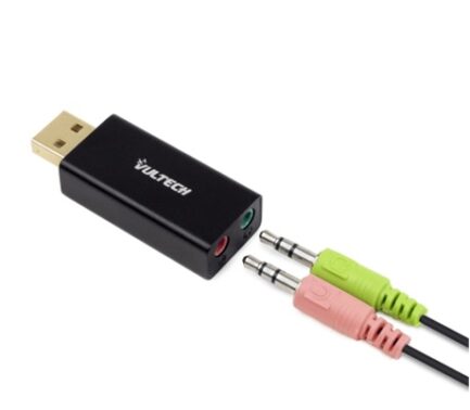 VULTECH CONVERTITORE AUDIO E MICROFONO JACK 3.5MM TO USB VUL-ADPAUDIOUSB